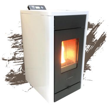 Poêle à granulés Strauss Classic 8.5kw Blanc