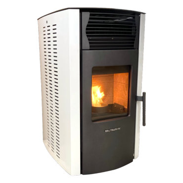 Poêle à granulés Strauss Pure 10kw V2 ED Blanc