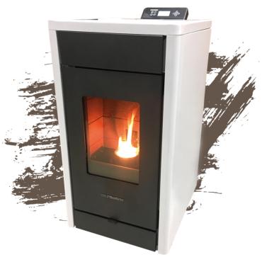 Poêle à granulés Strauss Classic 8.5kw Blanc