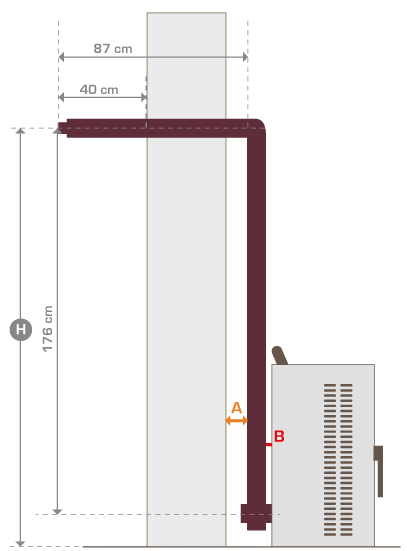 Kit Conduit Ventouse Horizontal pour Poêle à Granulés